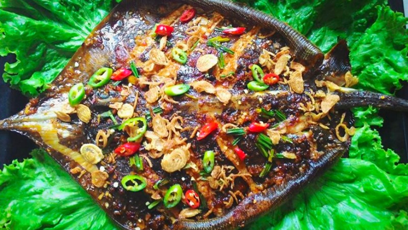 Cá Đuối Nướng Muối Ớt
