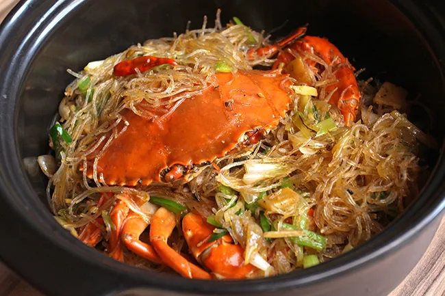 Miến xào cua