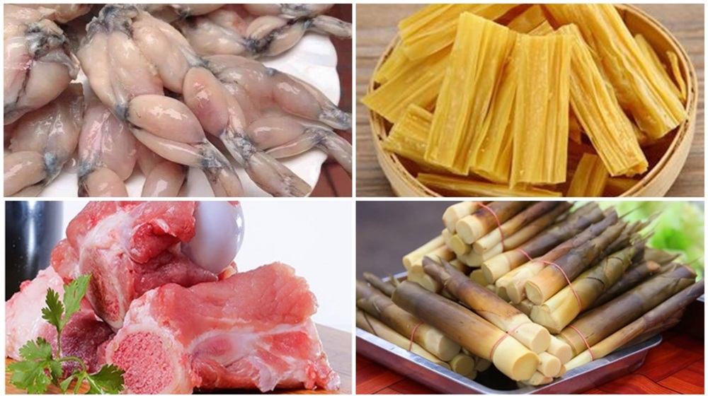 Những nguyên liệu quan trọng để làm lẩu ếch măng chua