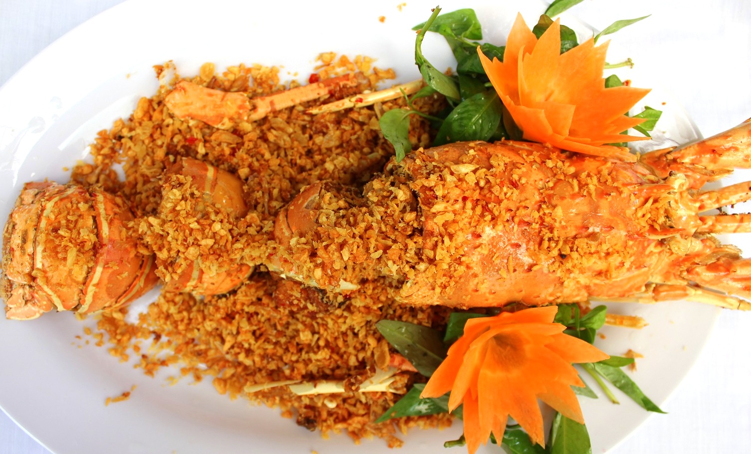 Tôm Hùm Bông Cháy Tỏi